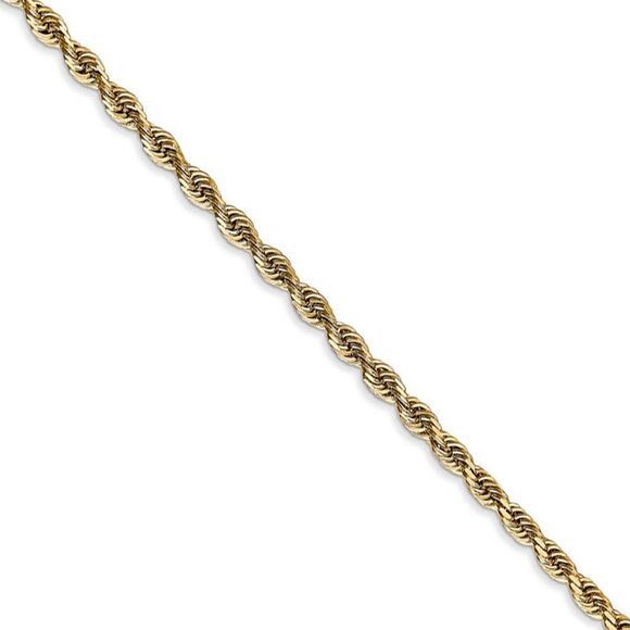 Black Bow Jewelry Co. Other - 2.75mm, 14k Yellow Gold, D/C Quadruple Rope Chain Necklace, 30 Inch